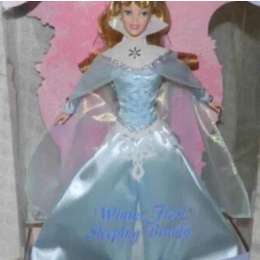 Disney Sleeping Beauty Winter Frost Blue Gown Doll Dress 2 Capes Barbie Size